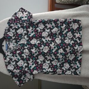 Cat Scrub Top